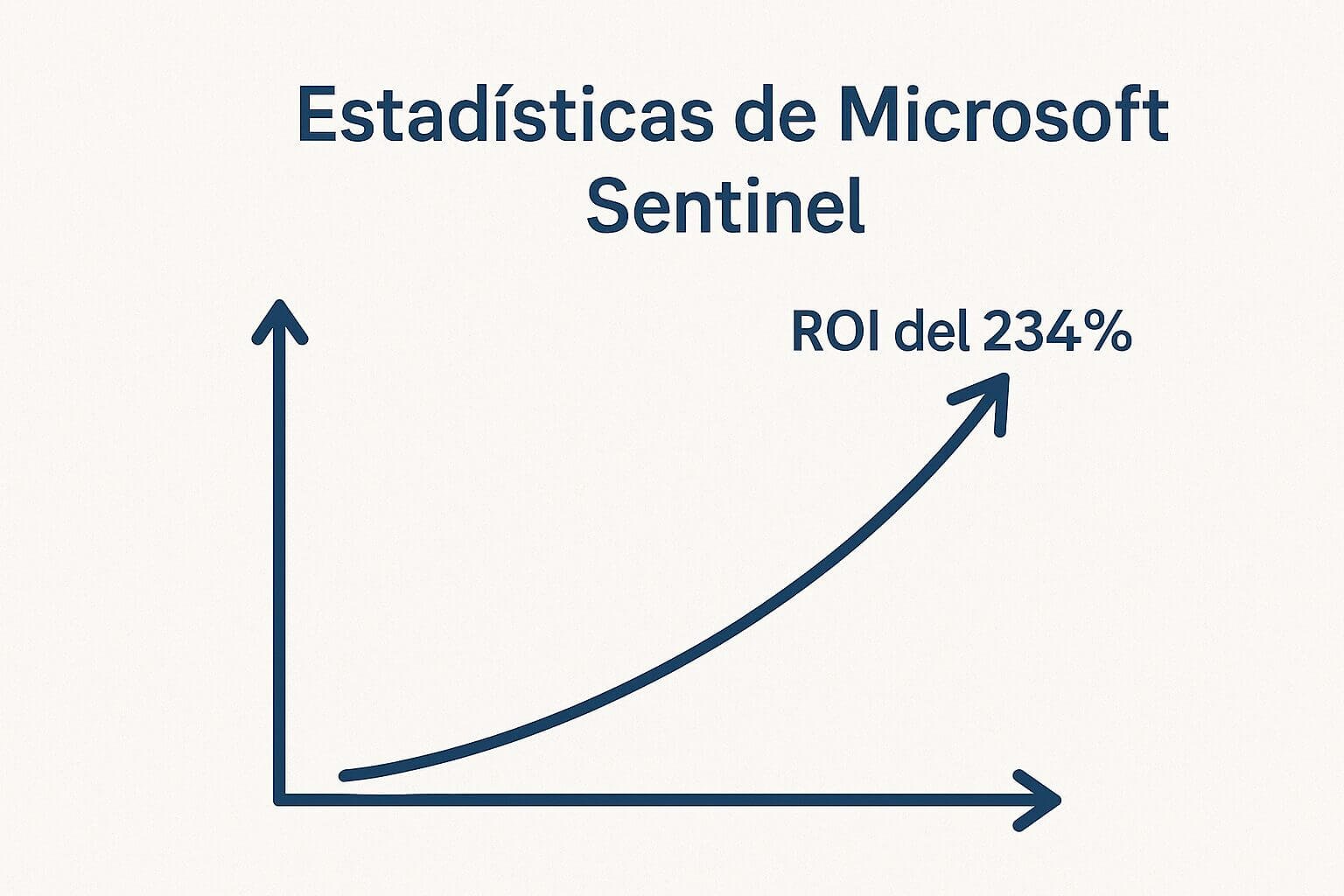 Gráfico de crecimiento que muestra un ROI del 234% con Microsoft Sentinel, una solución SIEM en la nube.