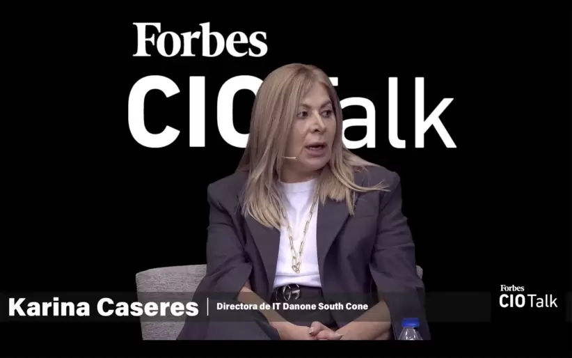 Karina Caseres Saavedra durante el Forbes CIO Talk de 2022.