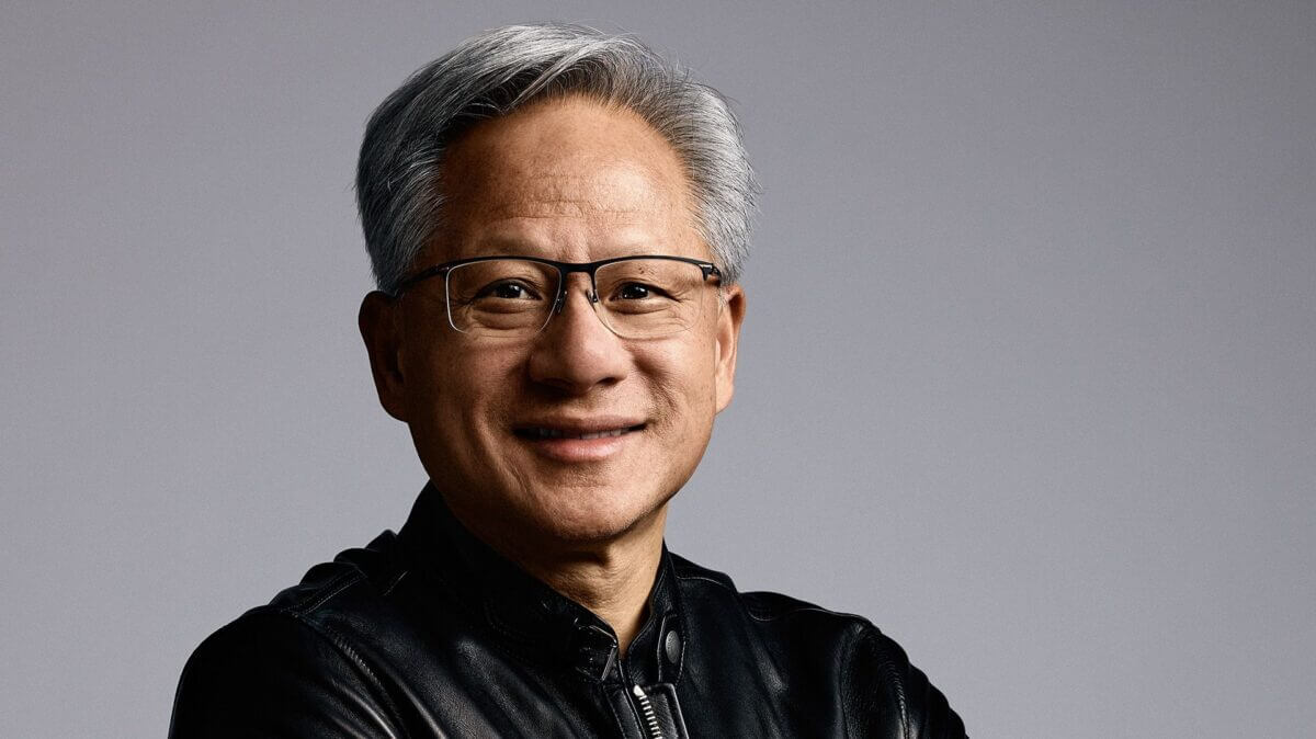 Retrato corporativo para una nota sobre Jensen Huang y el impacto de la inteligencia artificial en el futuro del trabajo tecnológico.
