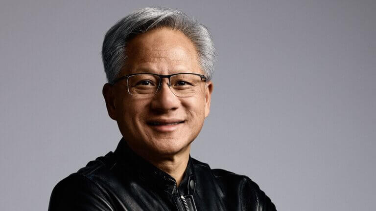 Retrato corporativo para una nota sobre Jensen Huang y el impacto de la inteligencia artificial en el futuro del trabajo tecnológico.