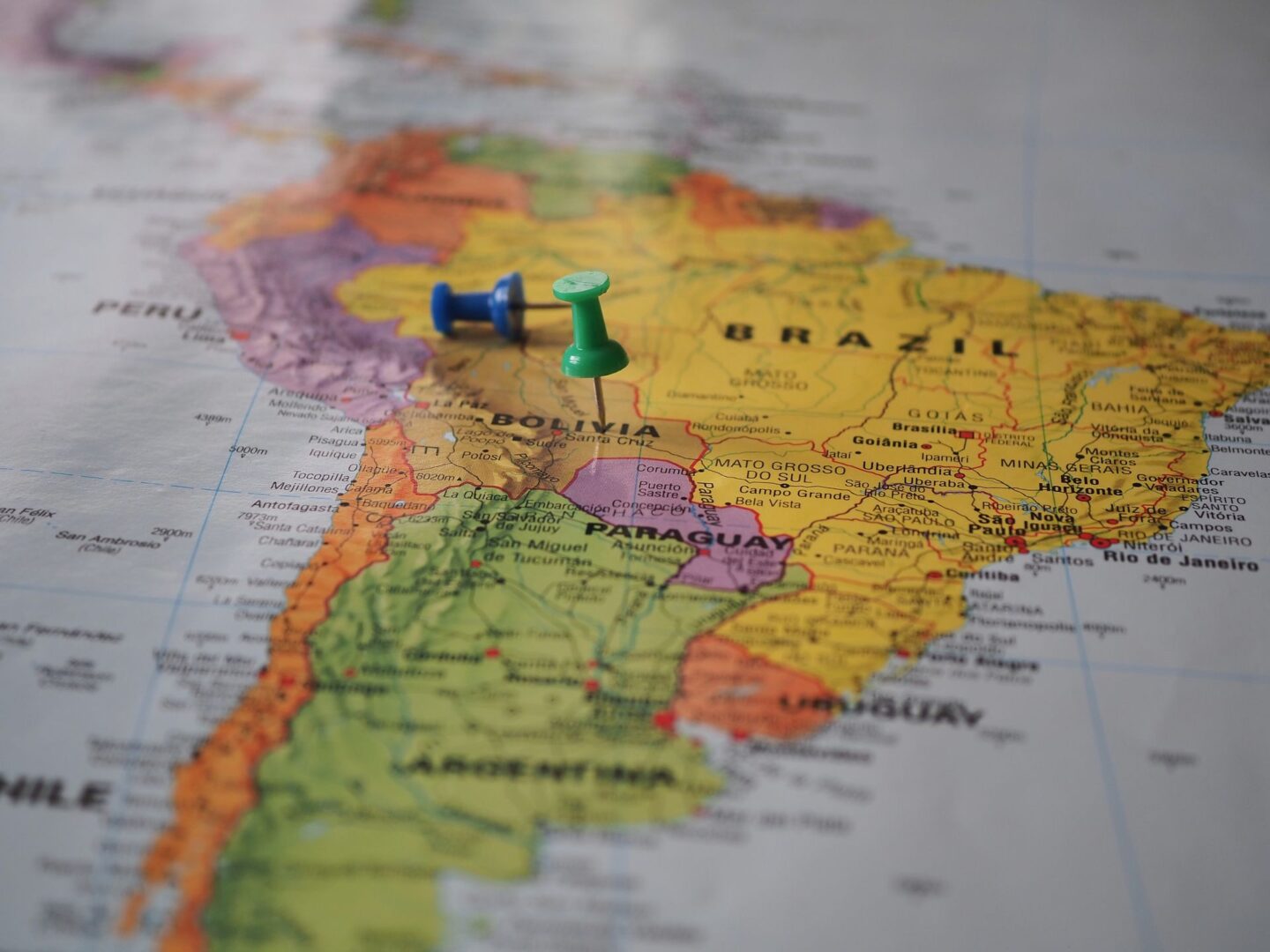 Mapa de América Latina.