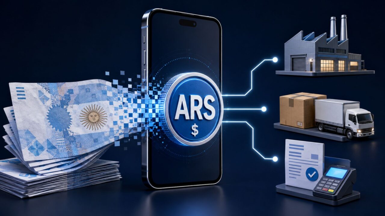 Peso digital vinculado al peso argentino para integrar pagos empresariales dentro de redes blockchain